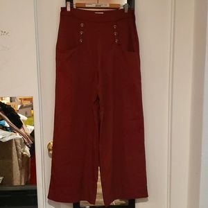 Unique Vintage sailor wide palazzo pants